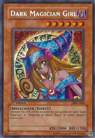 Dark Magician Girl MFC-000 1st Edition Magicians Force Secret Rare English card front