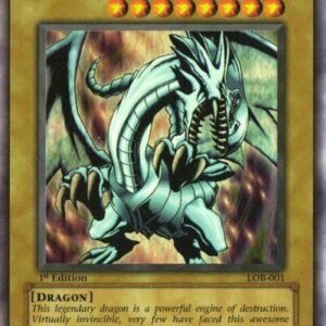 Blue-Eyes White Dragon LOB-001 1st Edition Ultra Rare English card front