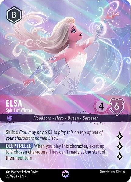 Elsa Spirit of Winter 207/204 Enchanted The First Chapter English card front