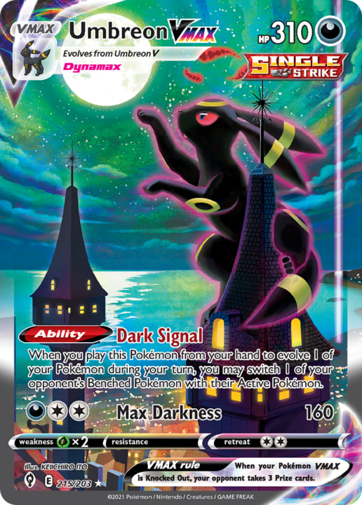 Umbreon VMAX 215/203 Evolving Skies Alternate Art Secret Rare English card front