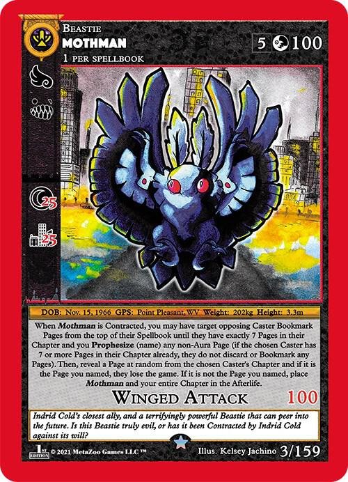 Mothman 3/159 Cryptid Nation First Edition Holo English card front
