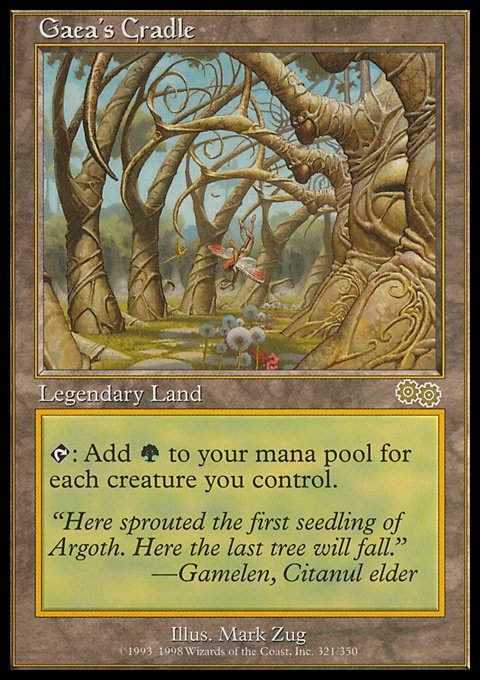 Gaea's Cradle 321 Urza's Saga Magic The Gathering English card front