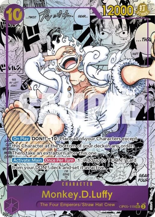 Monkey D. Luffy OP05-119 Manga Rare Awakening of the New Era English card front