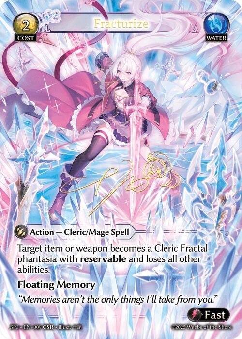 Fracturize CSR 009 Grand Archive Supporter Pack 3 Collector Super Rare card front