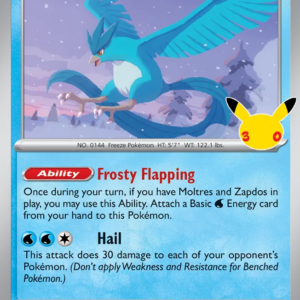 Articuno 18/128 30th Celebration English card front