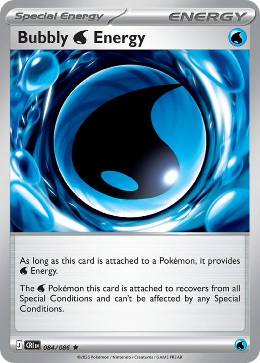 Bubbly Water Energy 84/86 Chaos Rising English card front