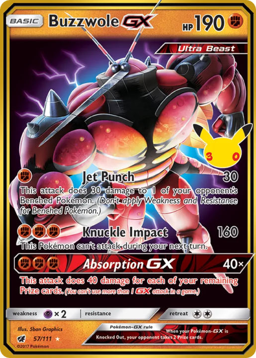 Buzzwole-GX 57 30th Celebration: Classic Collection English card front