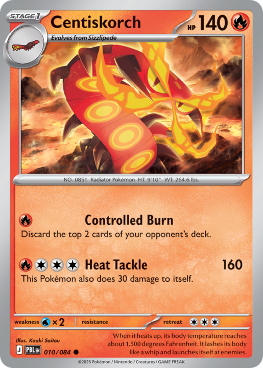 Centiskorch 10/84 Pitch Black English card front