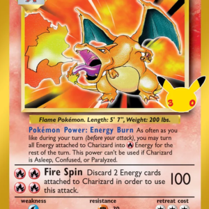 Charizard 4 30th Celebration: Classic Collection English card front