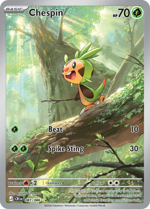 Chespin 87/86 Chaos Rising English card front