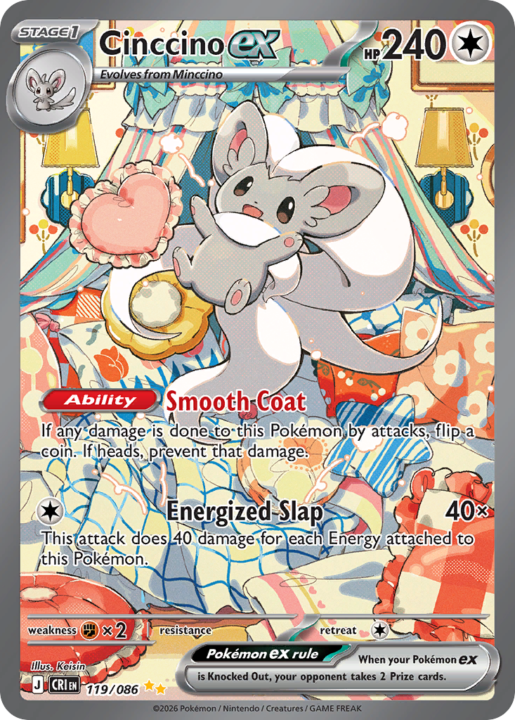 Cinccino ex 119/86 Chaos Rising English card front