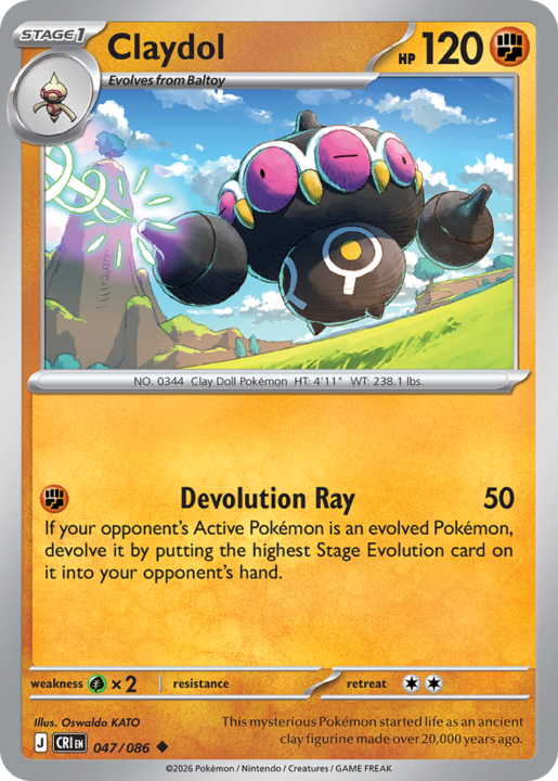Claydol 47/86 Chaos Rising English card front