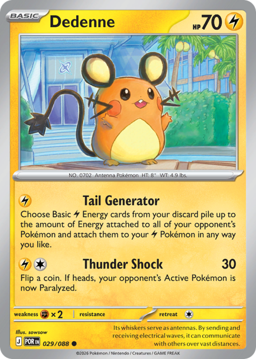 Dedenne 29/88 Perfect Order English card front