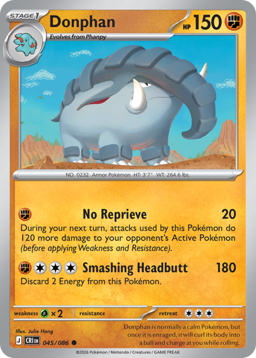 Donphan 45/86 Chaos Rising English card front