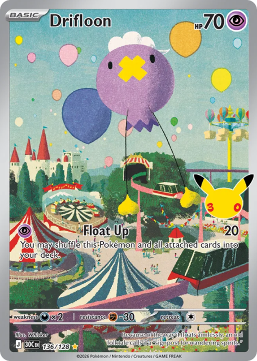 Drifloon 136/128 30th Celebration English card front
