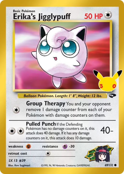 Erika's Jigglypuff 69 30th Celebration: Classic Collection English card front