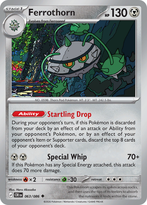 Ferrothorn 63/86 Chaos Rising English card front
