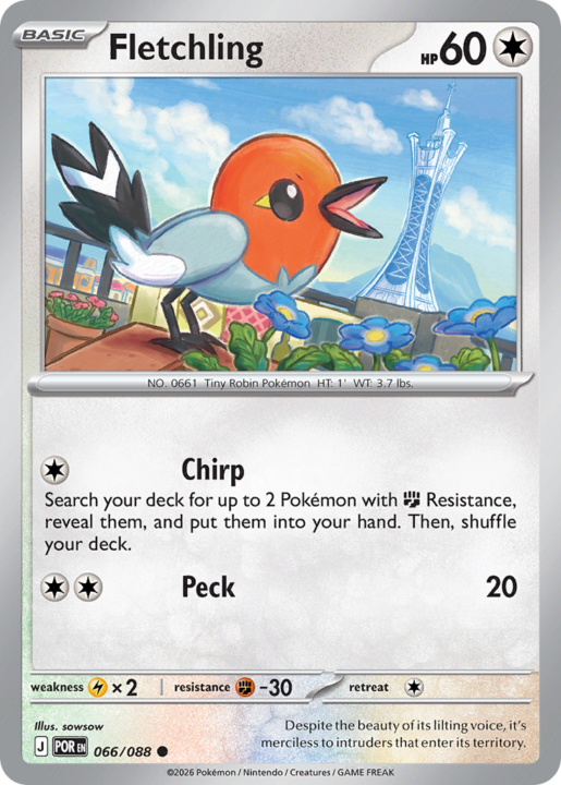 Fletchling 66/88 Perfect Order English card front