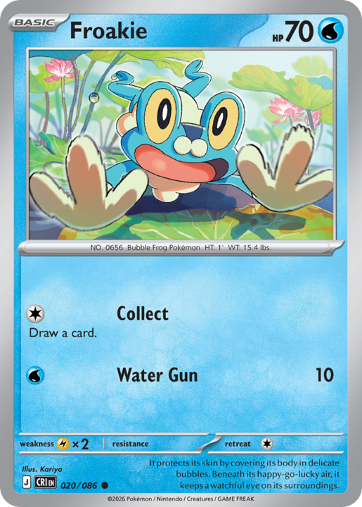 Froakie 20/86 Chaos Rising English card front