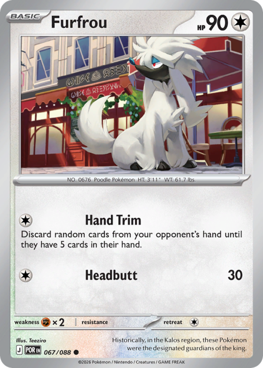 Furfrou 67/88 Perfect Order English card front