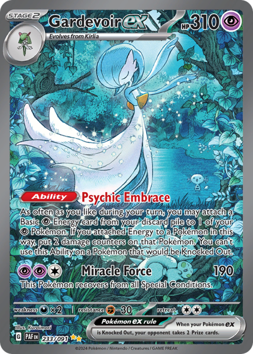 Gardevoir ex 233/091 Paldean Fates Special Illustration Rare English card front