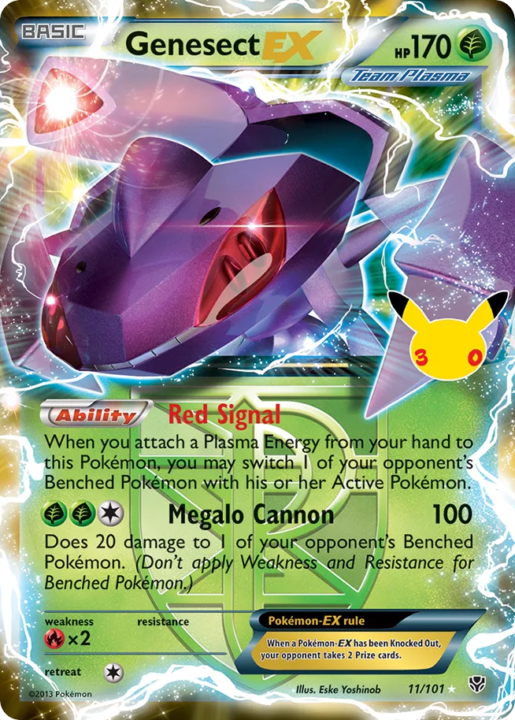 Genesect-EX 11 30th Celebration: Classic Collection English card front
