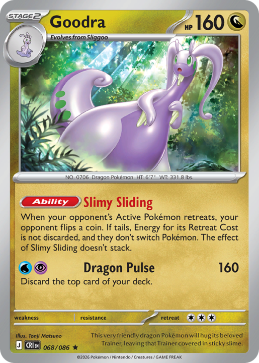 Goodra 68/86 Chaos Rising English card front