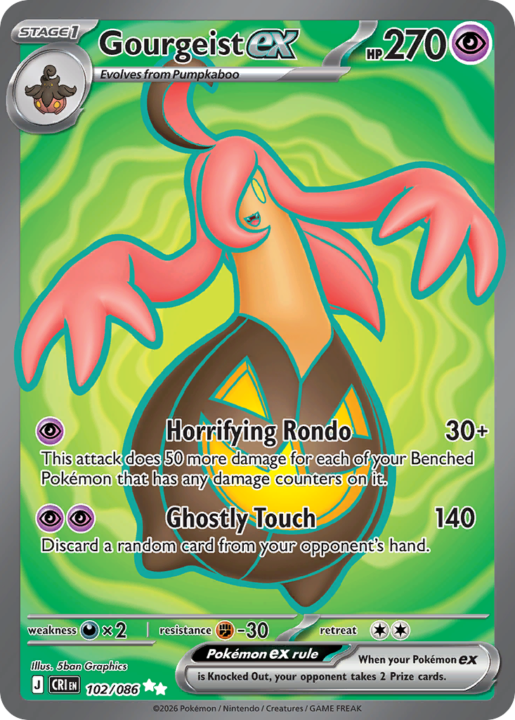 Gourgeist ex 102/86 Chaos Rising English card front