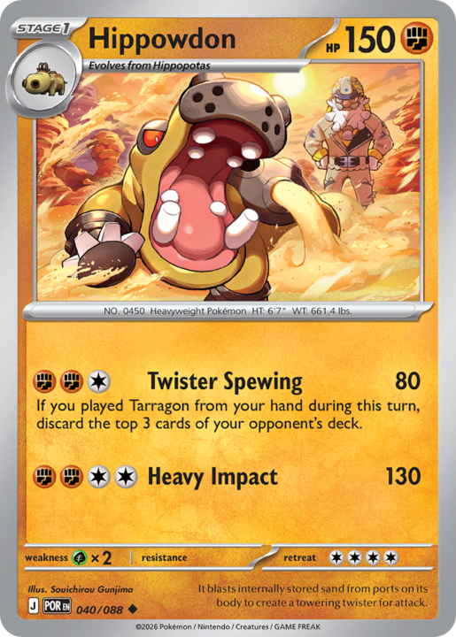 Hippowdon 40/88 Perfect Order English card front