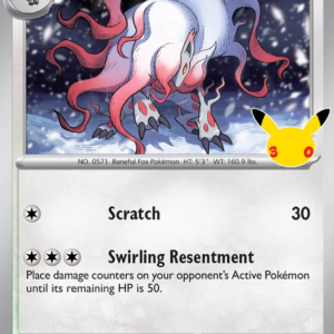 Hisuian Zoroark 123/128 30th Celebration English card front