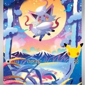 Hisuian Zorua 145/128 30th Celebration Illustration Rare English card front