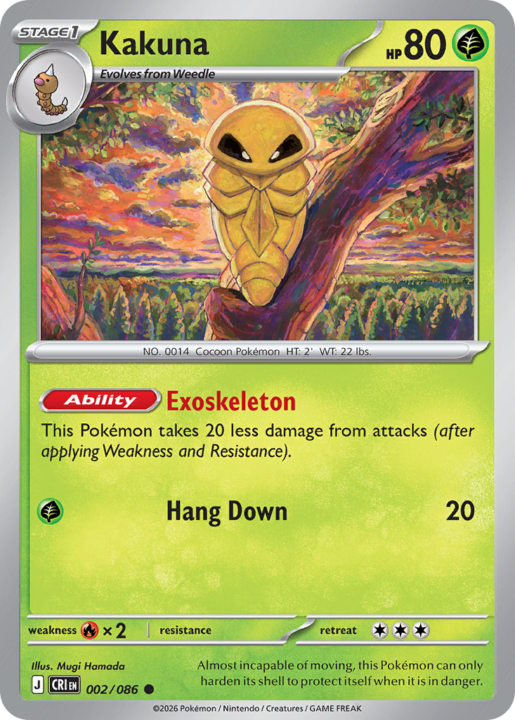Kakuna 2/86 Chaos Rising English card front
