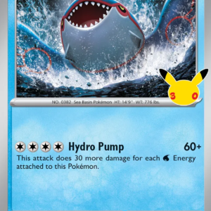 Kyogre 19/128 30th Celebration English card front