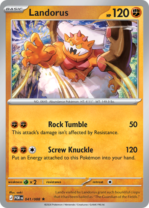 Landorus 41/88 Perfect Order English card front