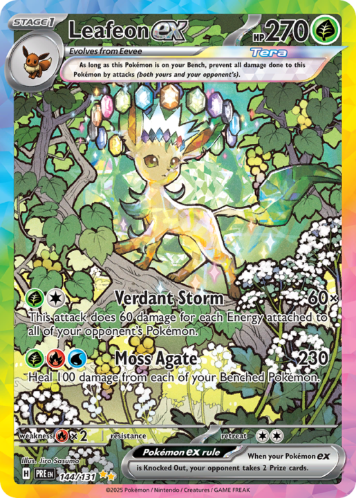 Leafeon ex 144/131 Prismatic Evolutions Special Illustration Rare English card front