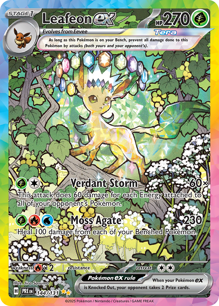 Leafeon ex 144/131 Prismatic Evolutions Special Illustration Rare English card front