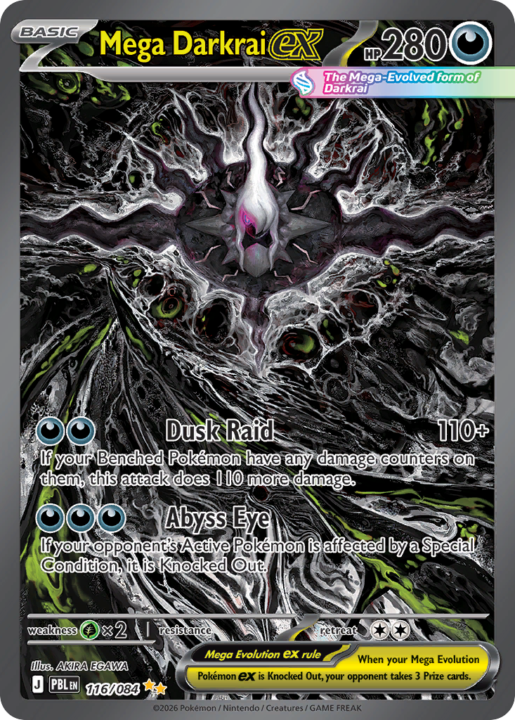Mega Darkrai ex 116/84 Pitch Black English card front