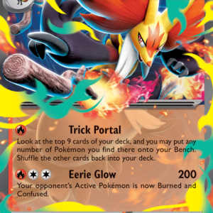 Mega Delphox ex 8/84 Pitch Black English card front