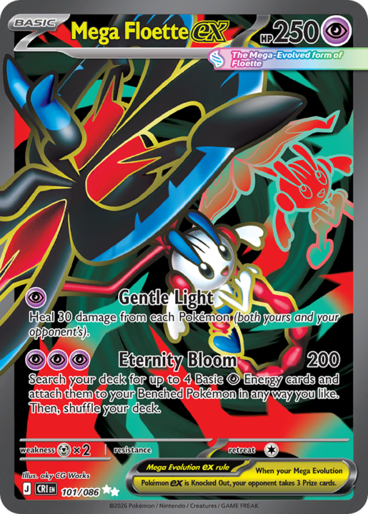 Mega Floette ex 101/86 Chaos Rising English card front