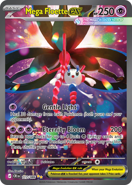 Mega Floette ex 117/86 Chaos Rising English card front