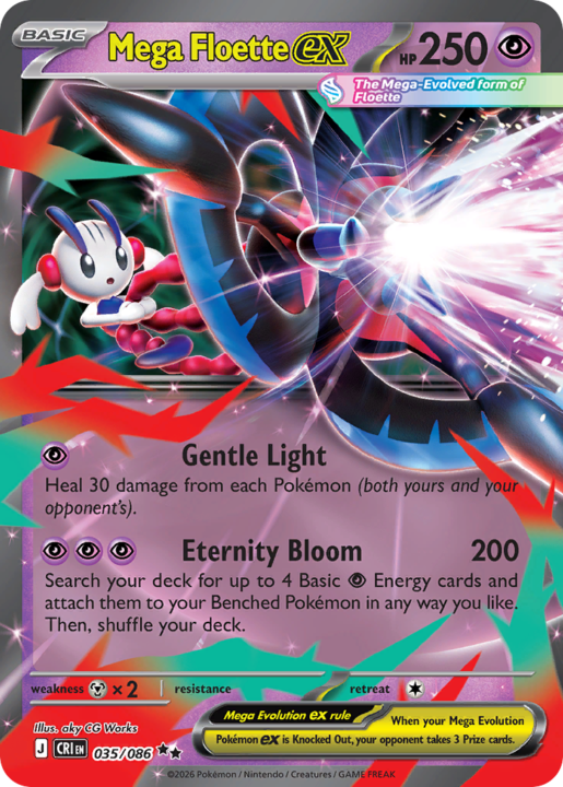 Mega Floette ex 35/86 Chaos Rising English card front