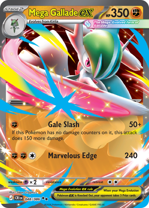 Mega Gallade ex 48/86 Chaos Rising English card front
