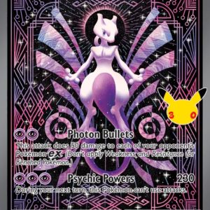 Mewtwo ex 151/128 30th Celebration English card front