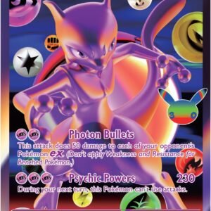 Mewtwo ex 157/128 30th Celebration Futuristic Rare English card front