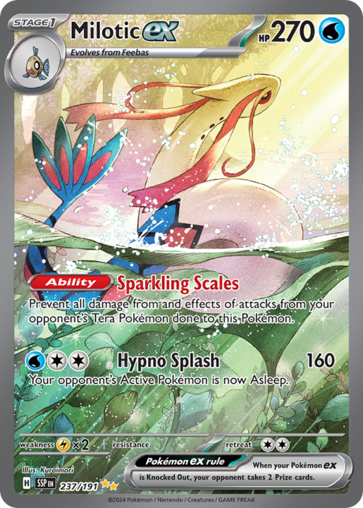 Milotic ex 237/191 Surging Sparks Special Illustration Rare English card front