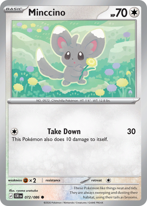 Minccino 72/86 Chaos Rising English card front