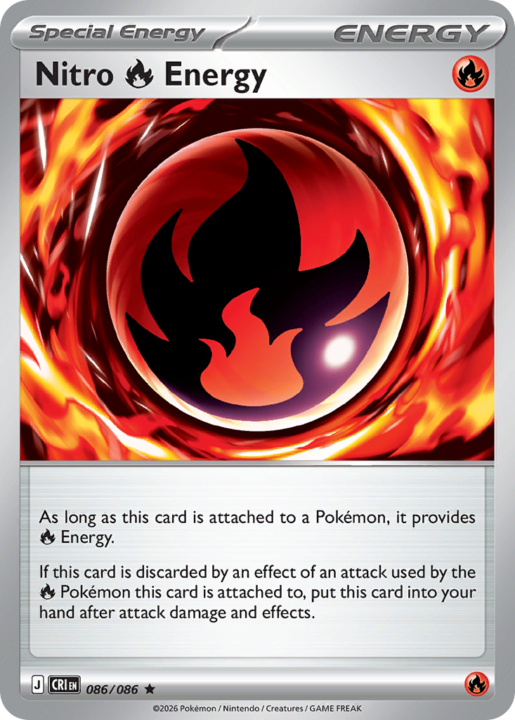 Nitro Fire Energy 86/86 Chaos Rising English card front