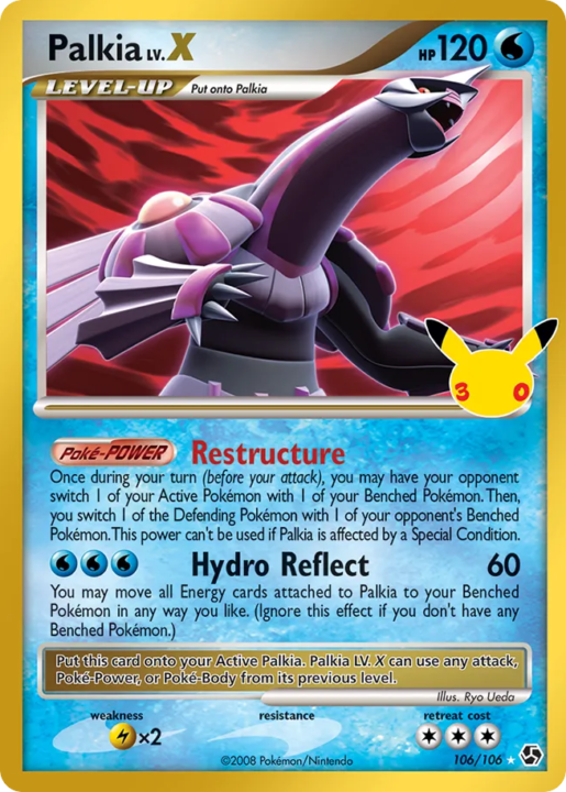 Palkia LV.X 106 30th Celebration: Classic Collection English card front
