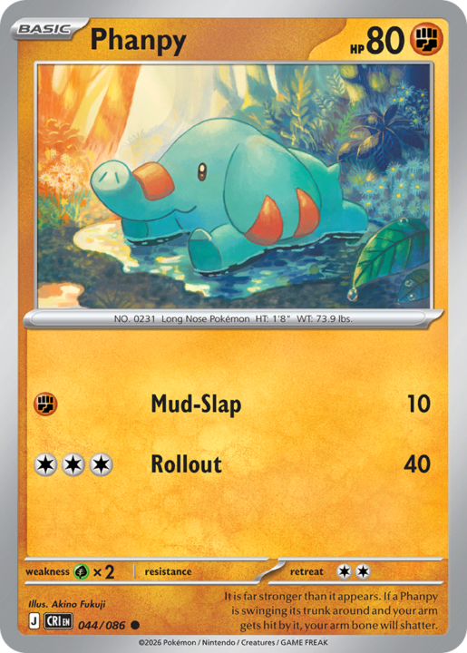 Phanpy 44/86 Chaos Rising English card front