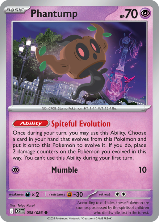 Phantump 38/86 Chaos Rising English card front